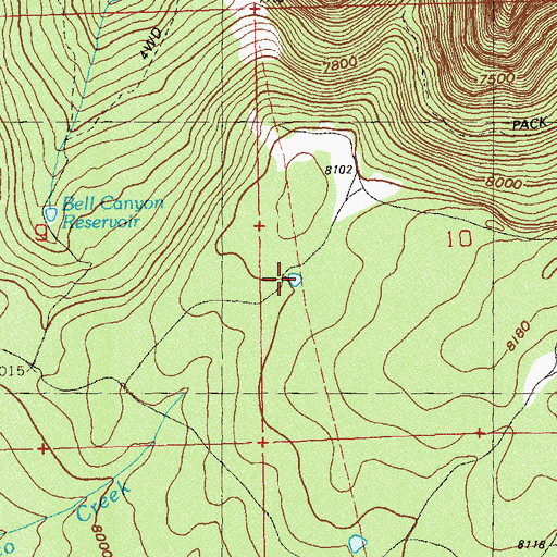 Topographic Map of North Reservoir, CO