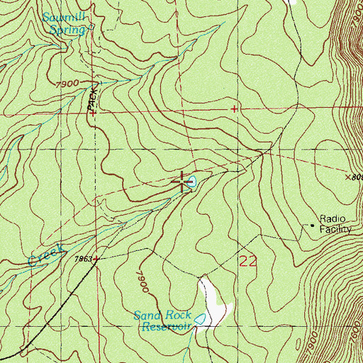 Topographic Map of Wayne Rogers Reservoir Number Two, CO