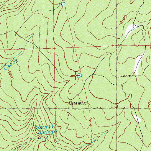 Topographic Map of Wayne Rogers Reservoir Number One, CO