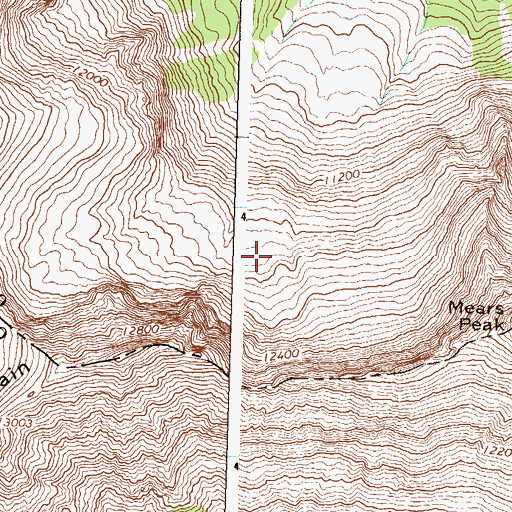 Topographic Map of Mount Sneffels Wilderness, CO