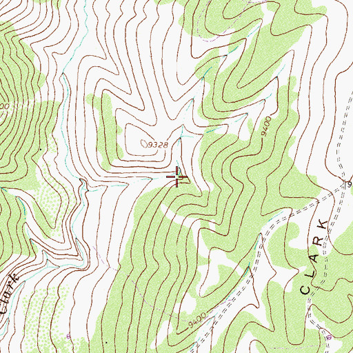 Topographic Map of Clark Ridge Spring Number Five, CO