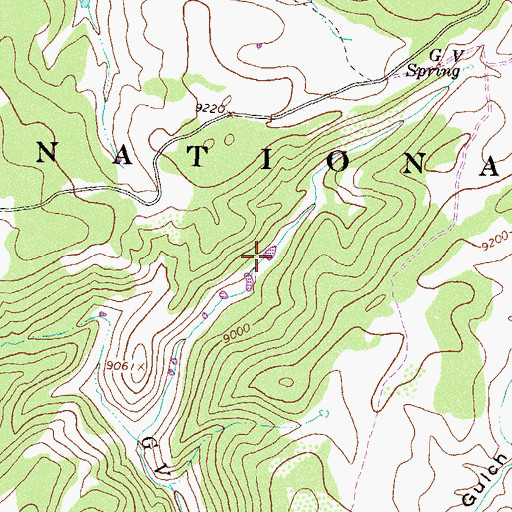Topographic Map of Little GV Spring, CO