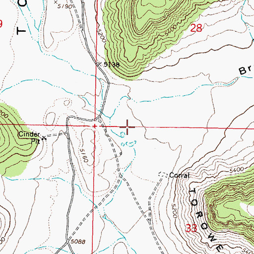 Topographic Map of Broad Canyon, AZ