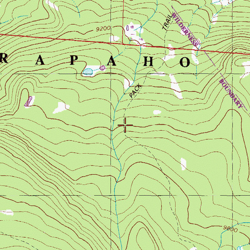Topographic Map of Surprise Trail, CO