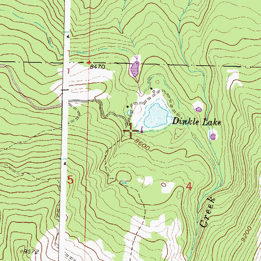 Topographic Map of Dinkle Lake Day Use Area, CO