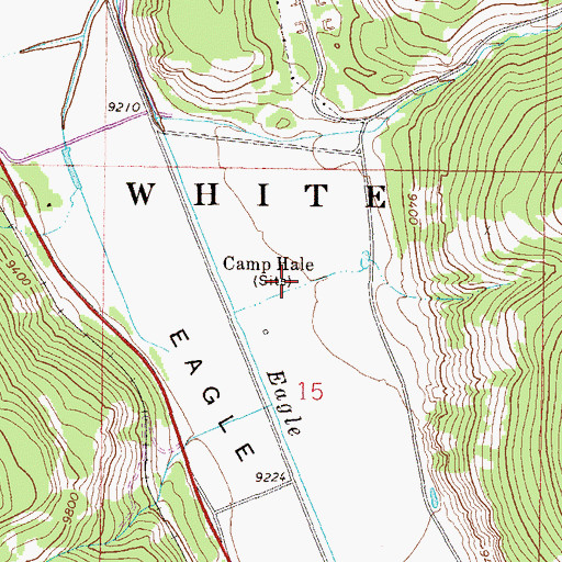Topographic Map of Camp Hole Recreation Area, CO