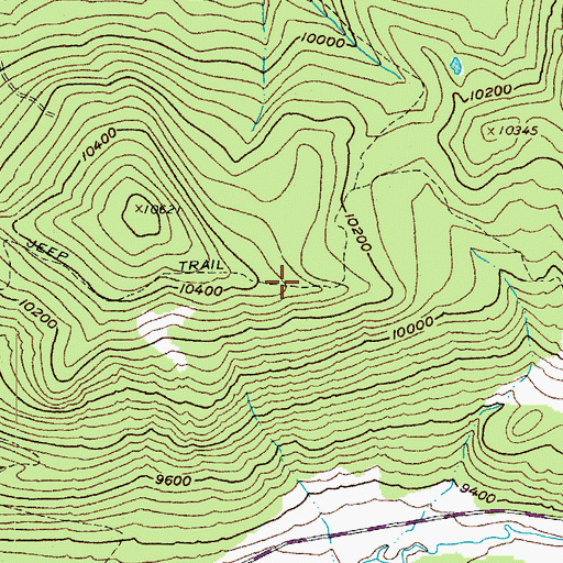 Topographic Map of Bockman Trail, CO