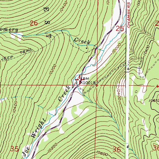 Topographic Map of Zimmerman Lake Parking Area, CO