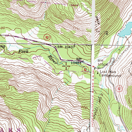 Topographic Map of Lost Man Forest Service Facility, CO