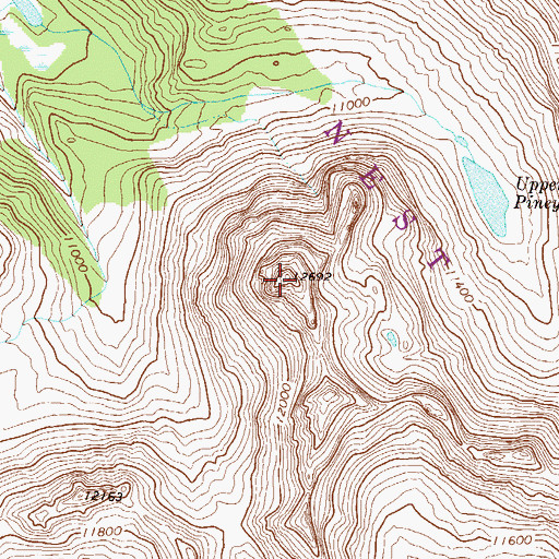 Topographic Map of The Spider, CO