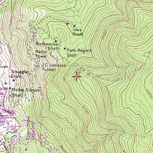 Topographic Map of Mountain Bell Reflector, CO