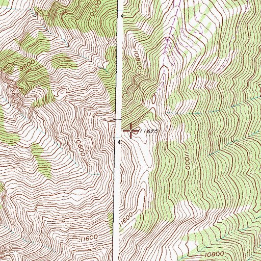 Topographic Map of Loge Peak, CO
