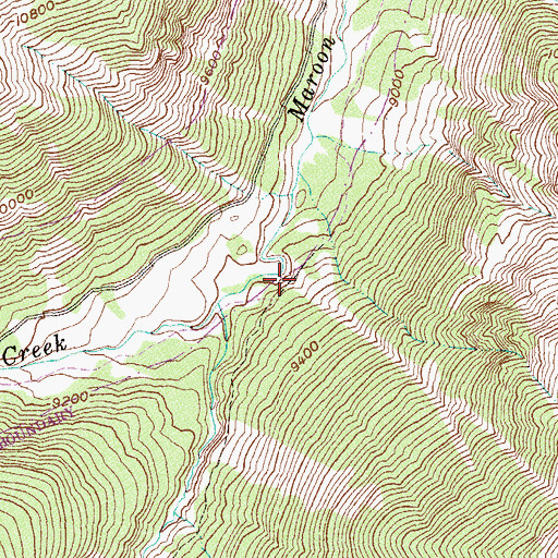Topographic Map of East Maroon Trailhead, CO