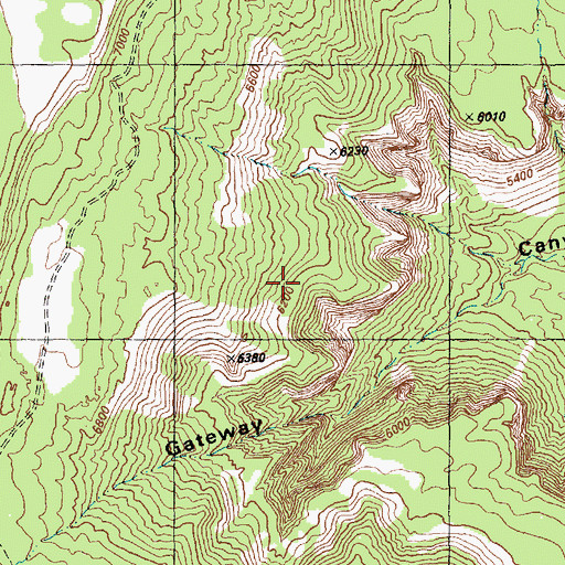 Topographic Map of DP Spring, CO