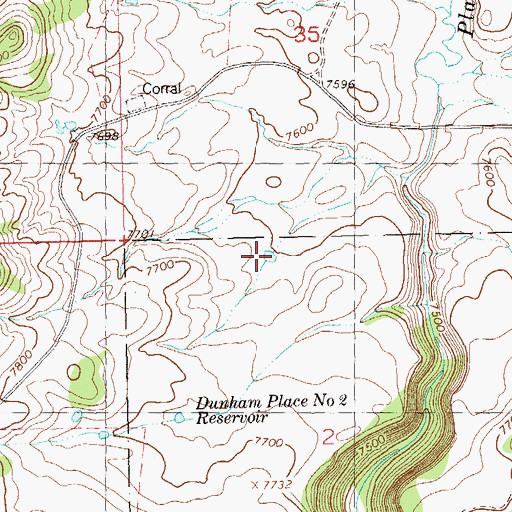 Topographic Map of Needed Reservoir, CO