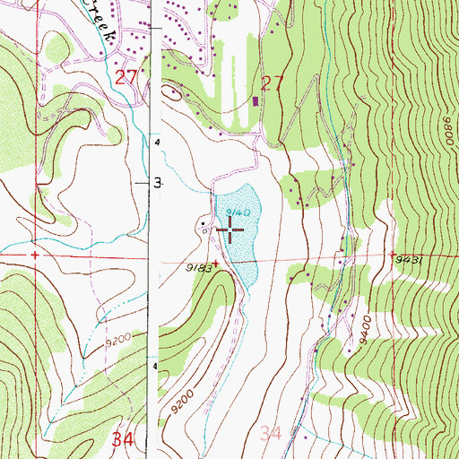 Topographic Map of Reynolds Reservoir, CO