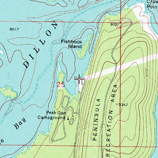 Topographic Map of Pine Cove Campground, CO