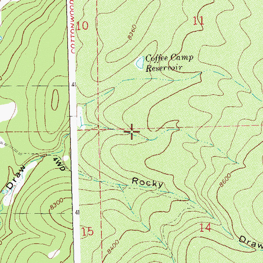 Topographic Map of Only Reservoir, CO