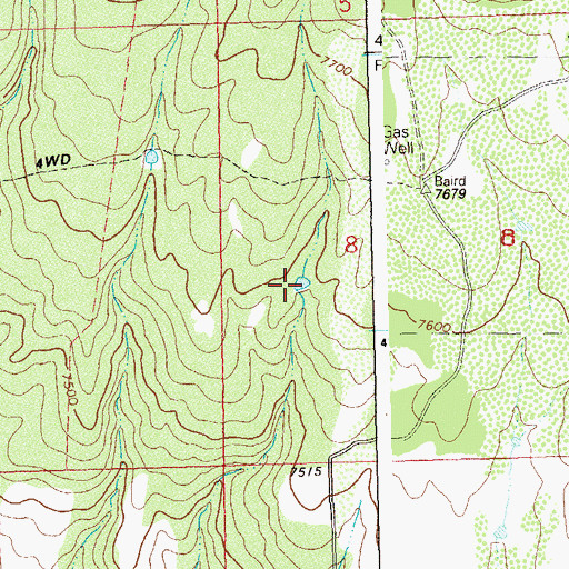 Topographic Map of Dove Reservoir, CO