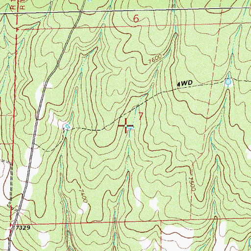Topographic Map of Sagebrush Number One Reservoir, CO