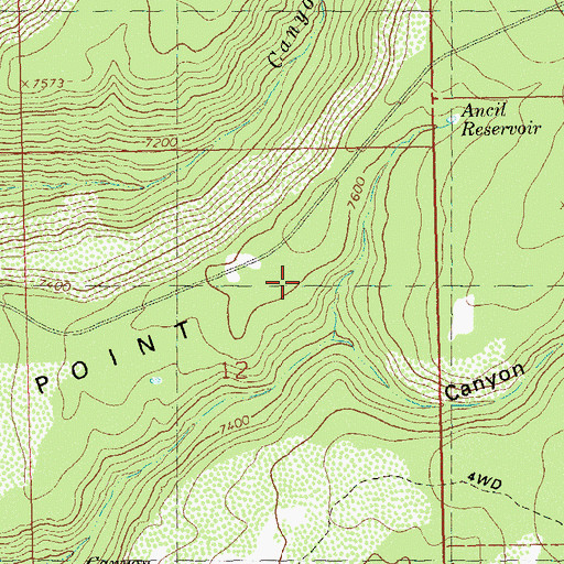 Topographic Map of Fence Line Reservoir, CO