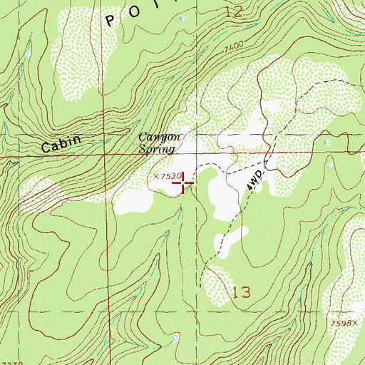 Topographic Map of Rabit Hash Reservoir, CO