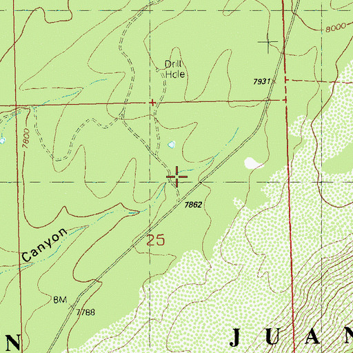 Topographic Map of Side Canyon Reservoir, CO
