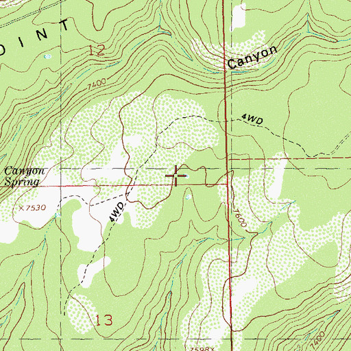 Topographic Map of Pee Wee Reservoir, CO