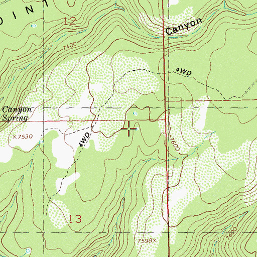 Topographic Map of Runt Reservoir, CO