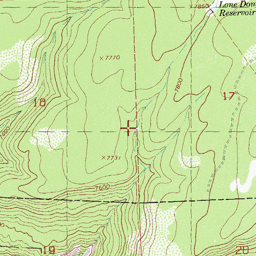 Topographic Map of Hydrolic Reservoir, CO