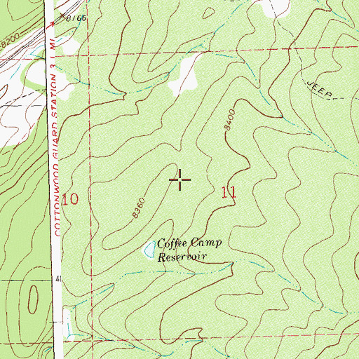 Topographic Map of Waterhole Reservoir, CO