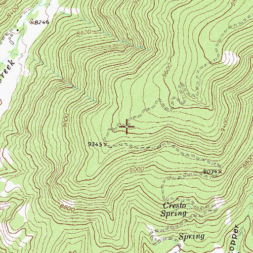 Topographic Map of Point Reservoir, CO
