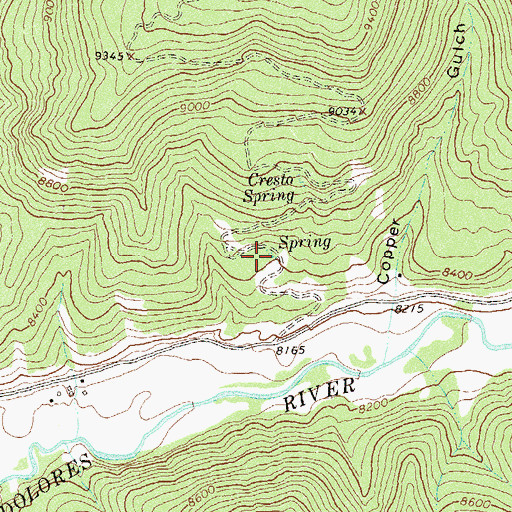 Topographic Map of Pine Spring Reservoir, CO