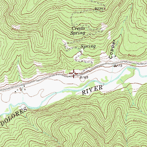Topographic Map of Gate Reservoir, CO