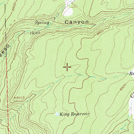 Topographic Map of Steer Number Seven Reservoir, CO