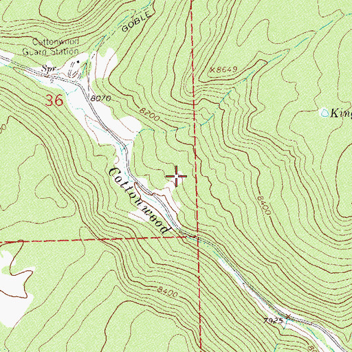 Topographic Map of Steer Number One Reservoir, CO
