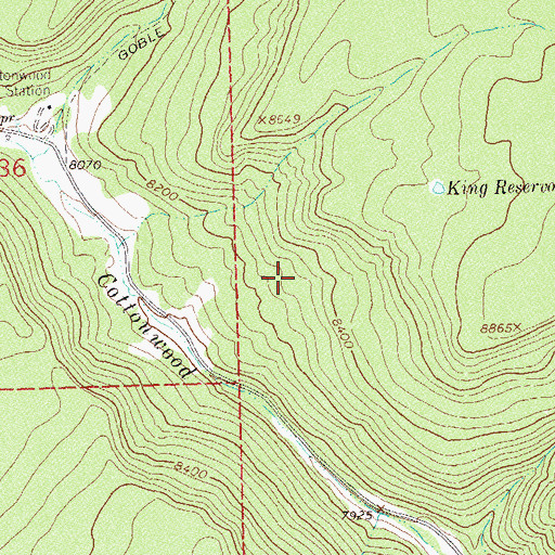 Topographic Map of Steer Number Six Reservoir, CO