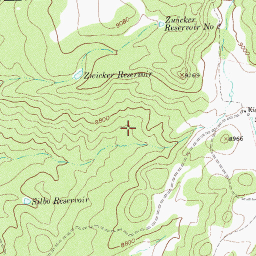 Topographic Map of Steer Number Two Reservoir, CO