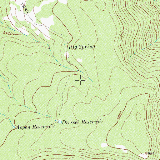 Topographic Map of Dressel Number Two Reservoir, CO