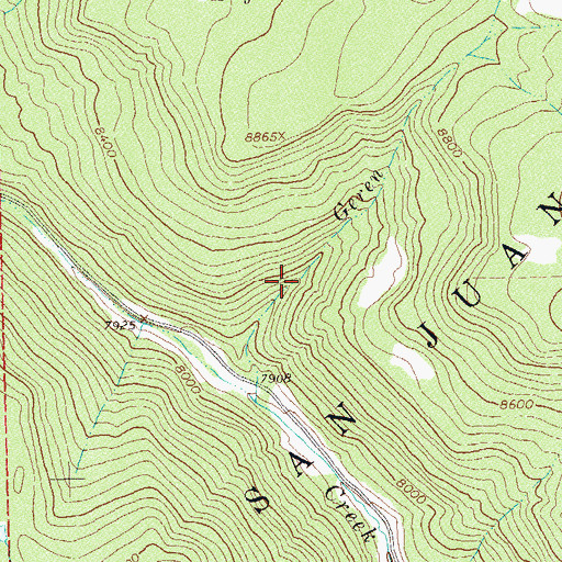 Topographic Map of Steer Number Five Reservoir, CO