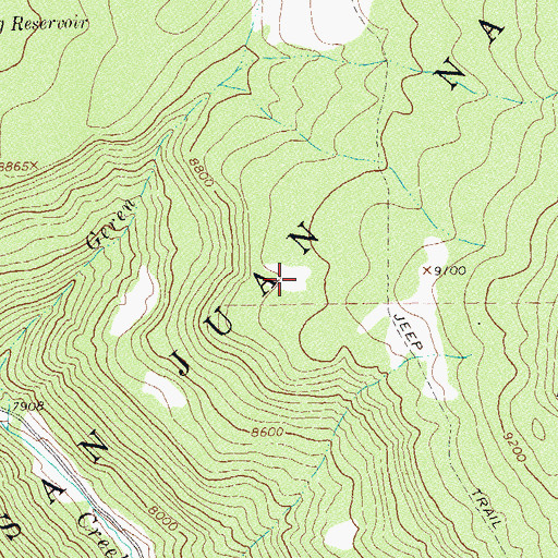 Topographic Map of North Reservoir, CO