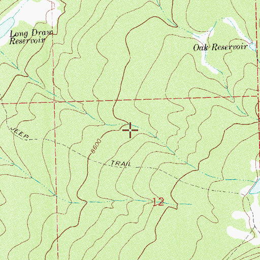 Topographic Map of Baldy Reservoir, CO
