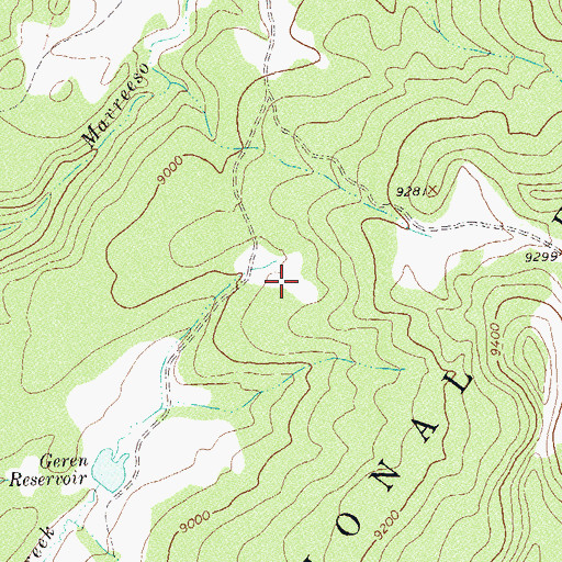 Topographic Map of King Number Two Reservoir, CO
