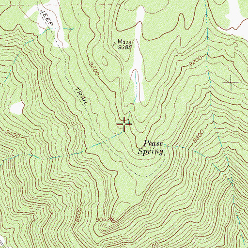 Topographic Map of Pease Reservoir, CO