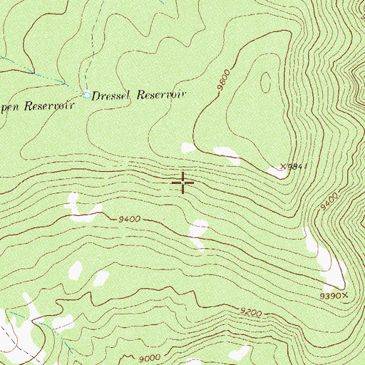 Topographic Map of Goble Canyon Reservoir, CO