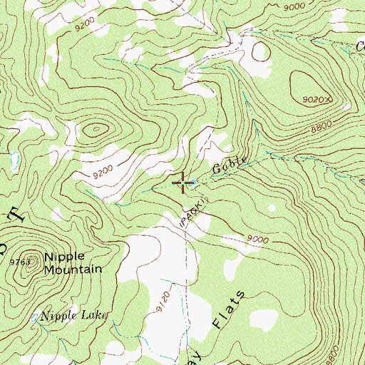 Topographic Map of Wild Cow Reservoir, CO