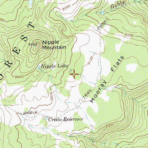 Topographic Map of Hap Reservoir, CO