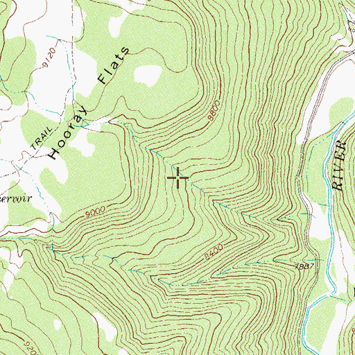 Topographic Map of Bench Reservoir, CO