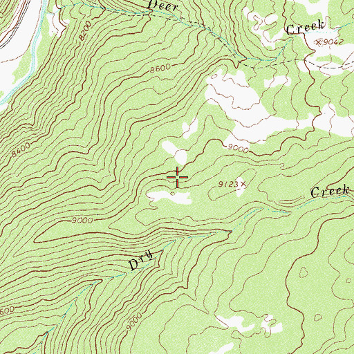 Topographic Map of Jose Spring Reservoir, CO