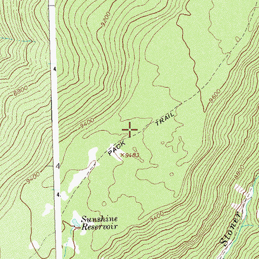 Topographic Map of Aspen Reservoir, CO
